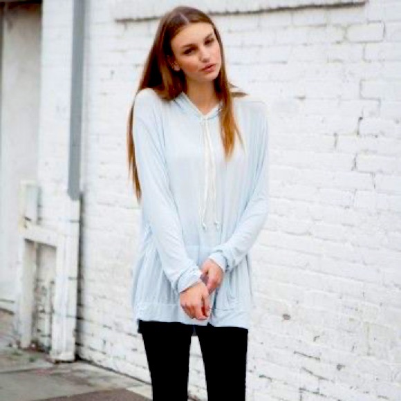 Brandy oversized pastel blue hoodie - Picture 1 of 3